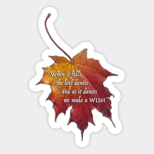 Autumn leaf - To make a wish Sticker